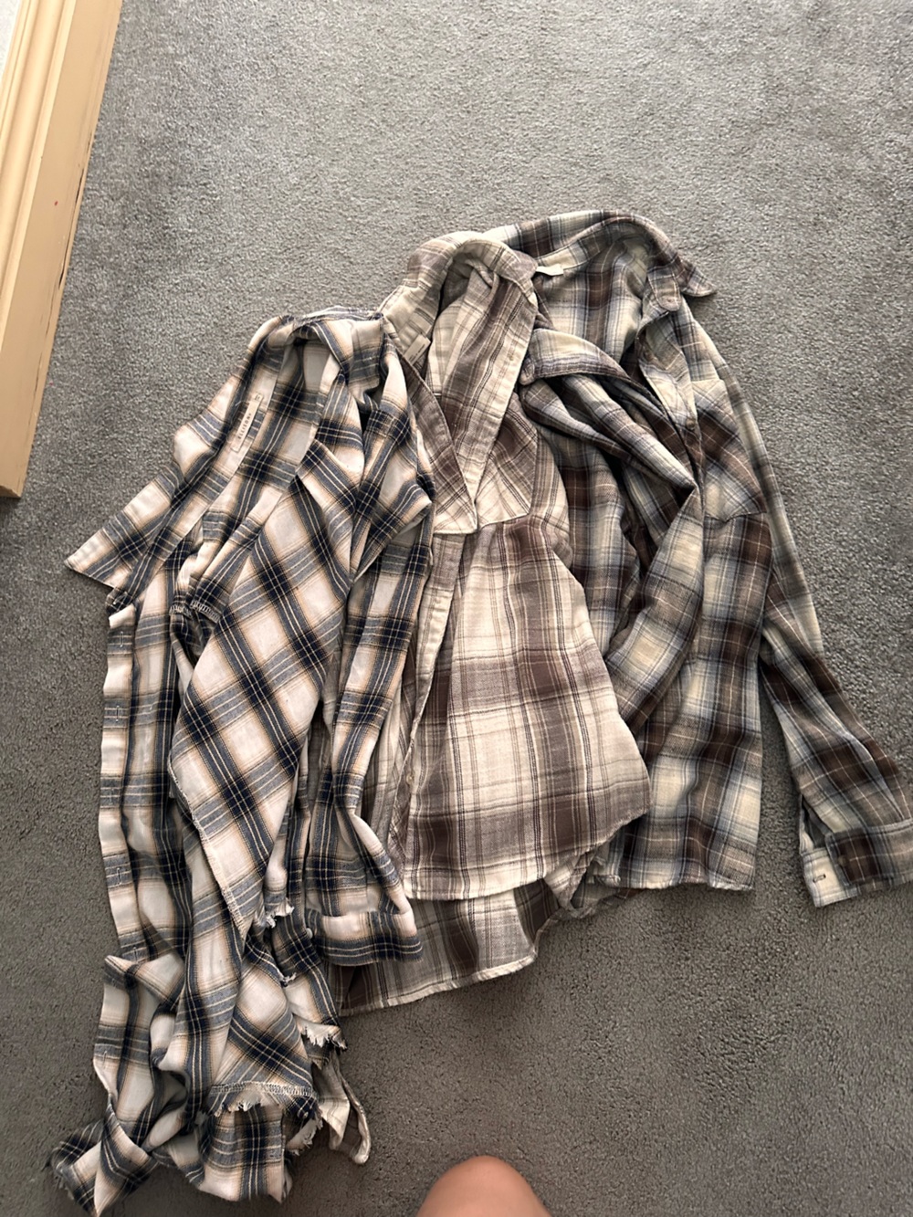 Plaid flannel bundle